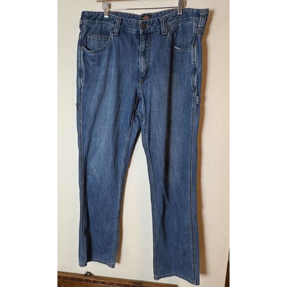 RidgeCut Toughwear Carpenter Jeans Men 38x34(32) Straight Leg Blue Denim
